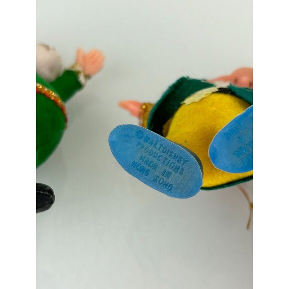 Walt Disney Productions Tweedle Dee / Dum & Bashful Dwarf Christmas Ornament VTG - Picture 8 of 12